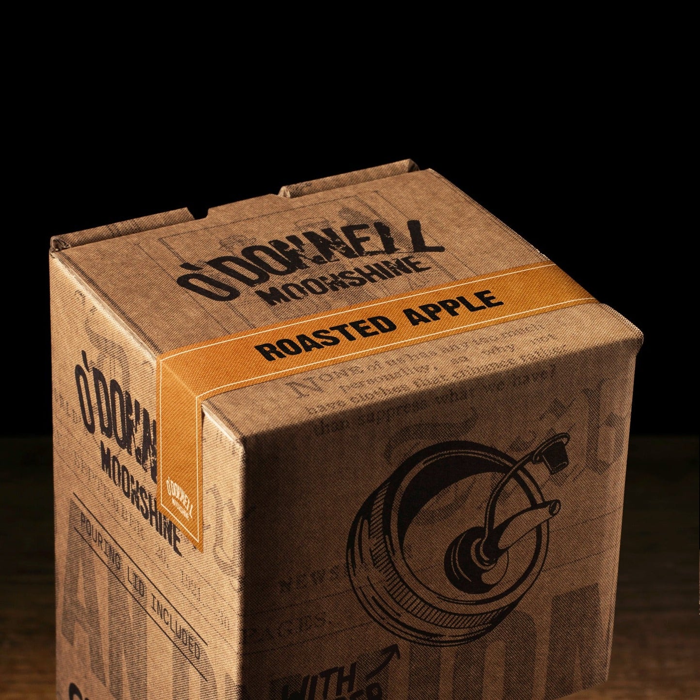 O'Donnell Moonshine gift set with pouring lid included shot from above